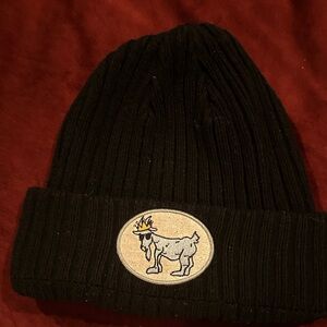 Kids Black Beanie with Fun Patch